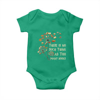 There Is No Such Thing As Too Many Books Baby Onesie Book Lover - Wonder Print Shop