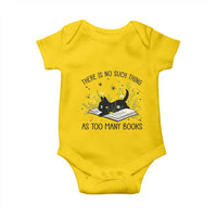 There Is No Such Thing As Too Many Books Baby Onesie Cute Kitty Reading Book - Wonder Print Shop