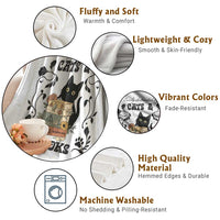 Easily Distracted By Cats And Books Throw Blanket Funny Book Kitty Lover - Wonder Print Shop