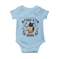 Easily Distracted By Cats And Books Baby Onesie Funny Book Kitty Lover - Wonder Print Shop