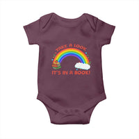 Take A Look It Is In A Book Baby Onesie Cute Rainbow Book Educational Quote - Wonder Print Shop