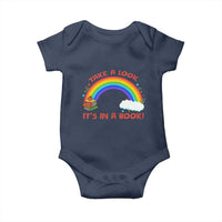Take A Look It Is In A Book Baby Onesie Cute Rainbow Book Educational Quote - Wonder Print Shop