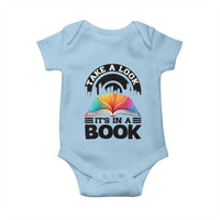 Take A Look It Is In A Book Baby Onesie Reading Retro Rainbow Vintage - Wonder Print Shop