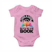 Take A Look It Is In A Book Baby Onesie Reading Retro Rainbow Vintage - Wonder Print Shop