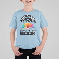 Take A Look It Is In A Book T Shirt For Kid Reading Retro Rainbow Vintage - Wonder Print Shop
