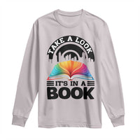 Take A Look It Is In A Book Long Sleeve Shirt Reading Retro Rainbow Vintage - Wonder Print Shop