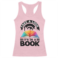 Take A Look It Is In A Book Racerback Tank Top Reading Retro Rainbow Vintage - Wonder Print Shop