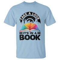 Take A Look It Is In A Book T Shirt Reading Retro Rainbow Vintage - Wonder Print Shop
