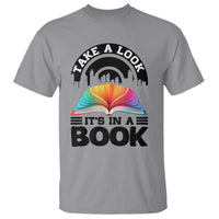 Take A Look It Is In A Book T Shirt Reading Retro Rainbow Vintage - Wonder Print Shop