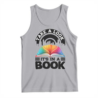 Take A Look It Is In A Book Tank Top Reading Retro Rainbow Vintage - Wonder Print Shop