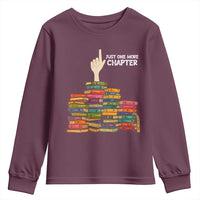 Just One More Chapter Youth Sweatshirt Funny Book Lover - Wonder Print Shop