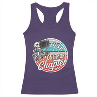 Just One More Chapter Racerback Tank Top Funny Skeleton Reading Book - Wonder Print Shop