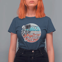 Just One More Chapter T Shirt For Women Funny Skeleton Reading Book - Wonder Print Shop
