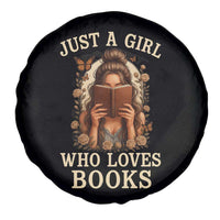 Just A Girl Who Loves Books Spare Tire Cover Funny Bookworm Quote - Wonder Print Shop