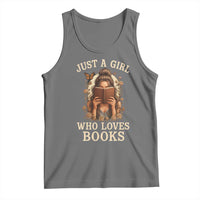 Just A Girl Who Loves Books Tank Top Funny Bookworm Quote - Wonder Print Shop