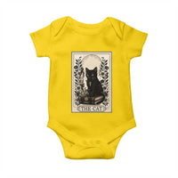 Funny The Cat Book Baby Onesie Kitty Lover Tarot Card - Wonder Print Shop