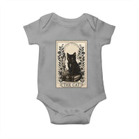 Funny The Cat Book Baby Onesie Kitty Lover Tarot Card - Wonder Print Shop