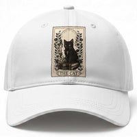 Funny The Cat Book Baseball Cap Kitty Lover Tarot Card