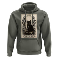 Funny The Cat Book Hoodie Kitty Lover Tarot Card - Wonder Print Shop