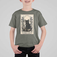 Funny The Cat Book T Shirt For Kid Kitty Lover Tarot Card - Wonder Print Shop