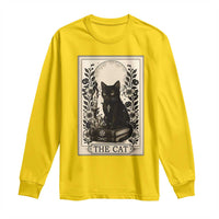 Funny The Cat Book Long Sleeve Shirt Kitty Lover Tarot Card - Wonder Print Shop