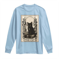 Funny The Cat Book Long Sleeve Shirt Kitty Lover Tarot Card - Wonder Print Shop