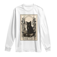 Funny The Cat Book Long Sleeve Shirt Kitty Lover Tarot Card - Wonder Print Shop