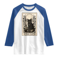 Funny The Cat Book Raglan Shirt Kitty Lover Tarot Card - Wonder Print Shop