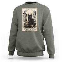 Funny The Cat Book Sweatshirt Kitty Lover Tarot Card - Wonder Print Shop