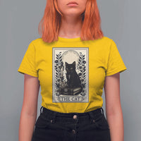 Funny The Cat Book T Shirt For Women Kitty Lover Tarot Card - Wonder Print Shop