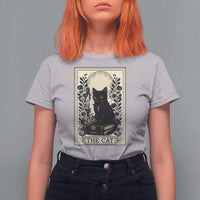 Funny The Cat Book T Shirt For Women Kitty Lover Tarot Card - Wonder Print Shop