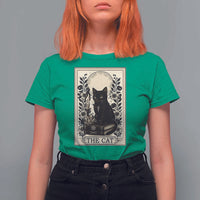 Funny The Cat Book T Shirt For Women Kitty Lover Tarot Card - Wonder Print Shop