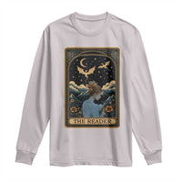 Funny The Reader Tarot Card Long Sleeve Shirt Girl Reading Fantasy Book - Wonder Print Shop