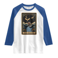 Funny The Reader Tarot Card Raglan Shirt Girl Reading Fantasy Book - Wonder Print Shop