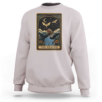Funny The Reader Tarot Card Sweatshirt Girl Reading Fantasy Book - Wonder Print Shop