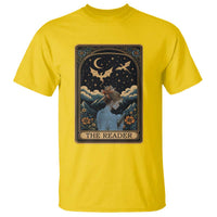 Funny The Reader Tarot Card T Shirt Girl Reading Fantasy Book - Wonder Print Shop