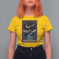 Funny The Reader Tarot Card T Shirt For Women Girl Reading Fantasy Book - Wonder Print Shop