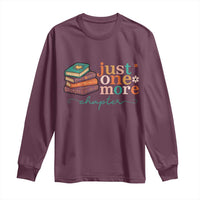 Just One More Chapter Long Sleeve Shirt Cute Pastel Bookworm Girl Reader - Wonder Print Shop