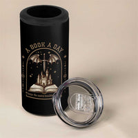 Fantasy Book Lover 4 in 1 Can Cooler Tumbler A Book A Day Keeps The Mental Breakdown Away
