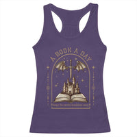Fantasy Book Lover Racerback Tank Top A Book A Day Keeps The Mental Breakdown Away - Wonder Print Shop