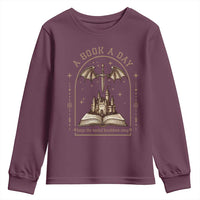 Fantasy Book Lover Youth Sweatshirt A Book A Day Keeps The Mental Breakdown Away - Wonder Print Shop