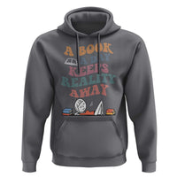 A Book A Day Keeps Reality Away Hoodie Cute Girl Book Lover - Wonder Print Shop