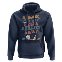 A Book A Day Keeps Reality Away Hoodie Cute Girl Book Lover - Wonder Print Shop