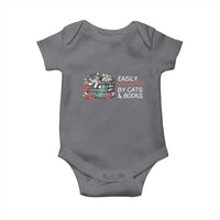 Easily Distracted By Cats And Books Baby Onesie Funny Book Lover Gift - Wonder Print Shop