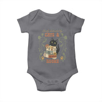 Cute Bookworm Gift Baby Onesie Easily Distracted By Cats And Books - Wonder Print Shop