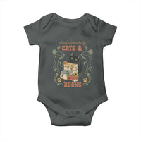 Cute Bookworm Gift Baby Onesie Easily Distracted By Cats And Books - Wonder Print Shop