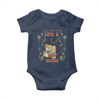 Cute Bookworm Gift Baby Onesie Easily Distracted By Cats And Books - Wonder Print Shop