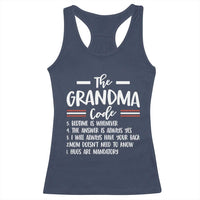 The Grandma Code Racerback Tank Top Humorous Grandmother Rules Graphic