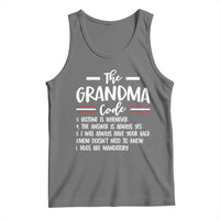 The Grandma Code Tank Top Humorous Grandmother Rules Graphic