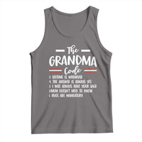 The Grandma Code Tank Top Humorous Grandmother Rules Graphic